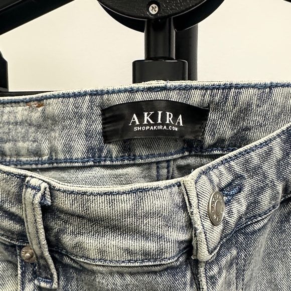 AKIRA Ruched Denim Jeans - Picture 2 of 6
